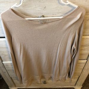 Large open back lace sweater